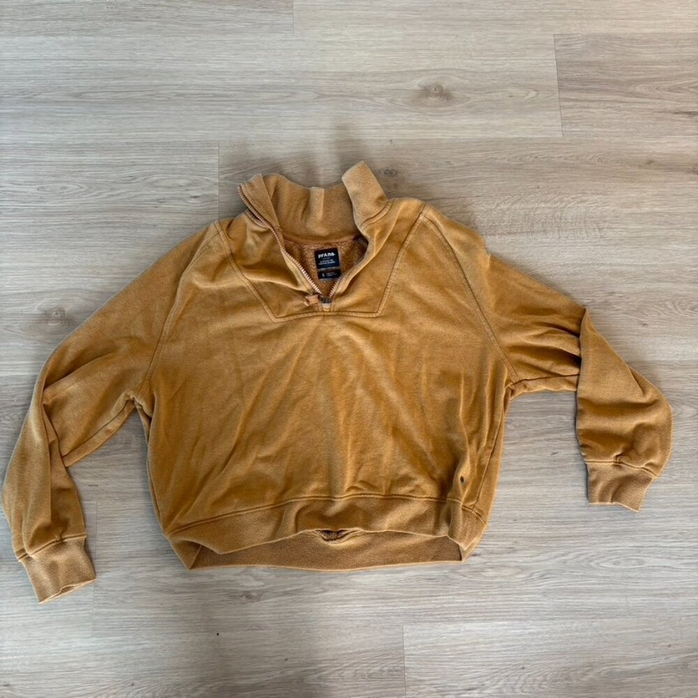 Prana Mustard Pullover Sweatshirt